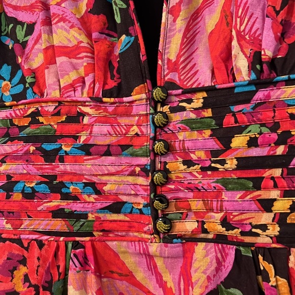 Farm Rio Spring Bananas Print Mini Dress XS - Picture 11 of 15